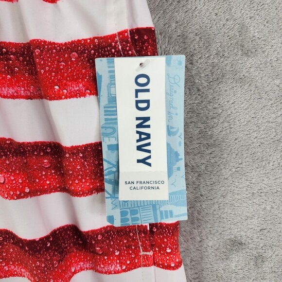 Mens Old Navy American Flag Swim Trunks Blue & Red Stars & Stripes XXL - Picture 3 of 16